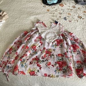 Super cute off the shoulder dress shirt